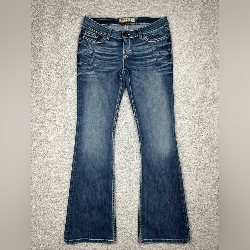 BKE Women's Boot Cut Jeans in Medium Blue Wash